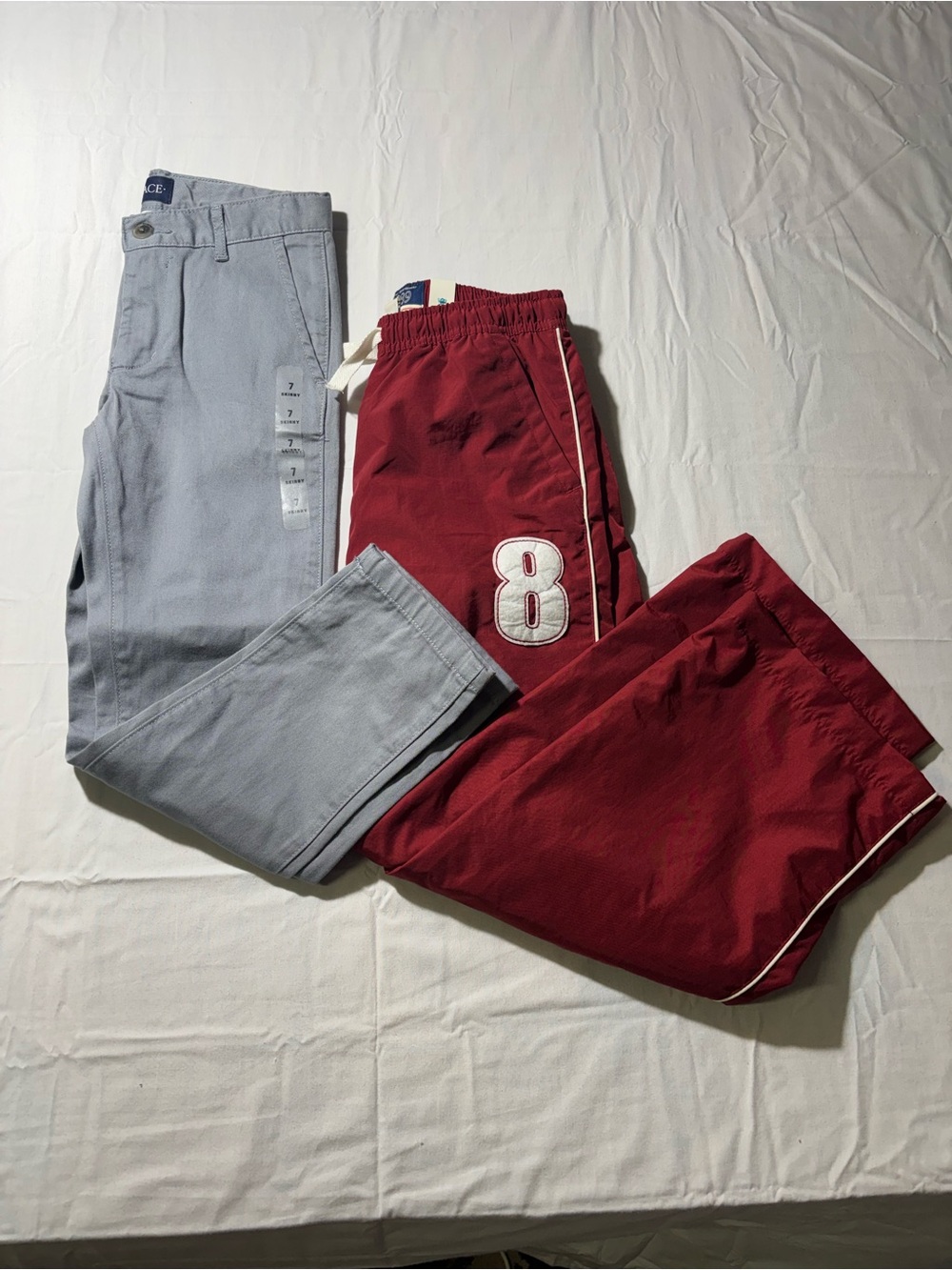 Place Kids Jeans Skinny Sz 7 and Red Athletic Pants Sz 7